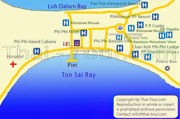 Map of Phi Phi Banyan Villa